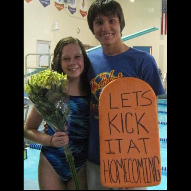 Homecoming proposal at the pool 2014