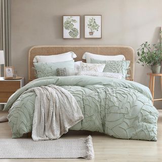 Chenille Rose 3-Piece Duvet Set