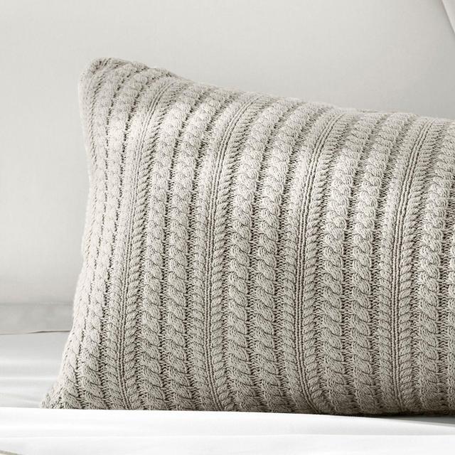 Boll & Branch Branch Knit Decorative Pillow, 14" x 34"