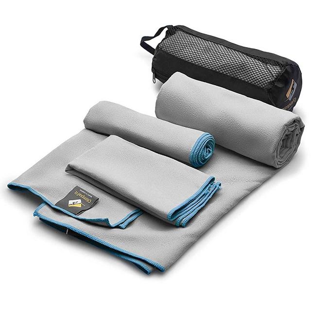 3 Size Towels at the Price of 1 - Super Pack - Fast Quick Dry · Super Absorbent · Ultra Compact · Lightweight · Antimicrobial · Set Microfiber Towels - Best For Gym Travel Camp Backpacking Yoga Fitnes