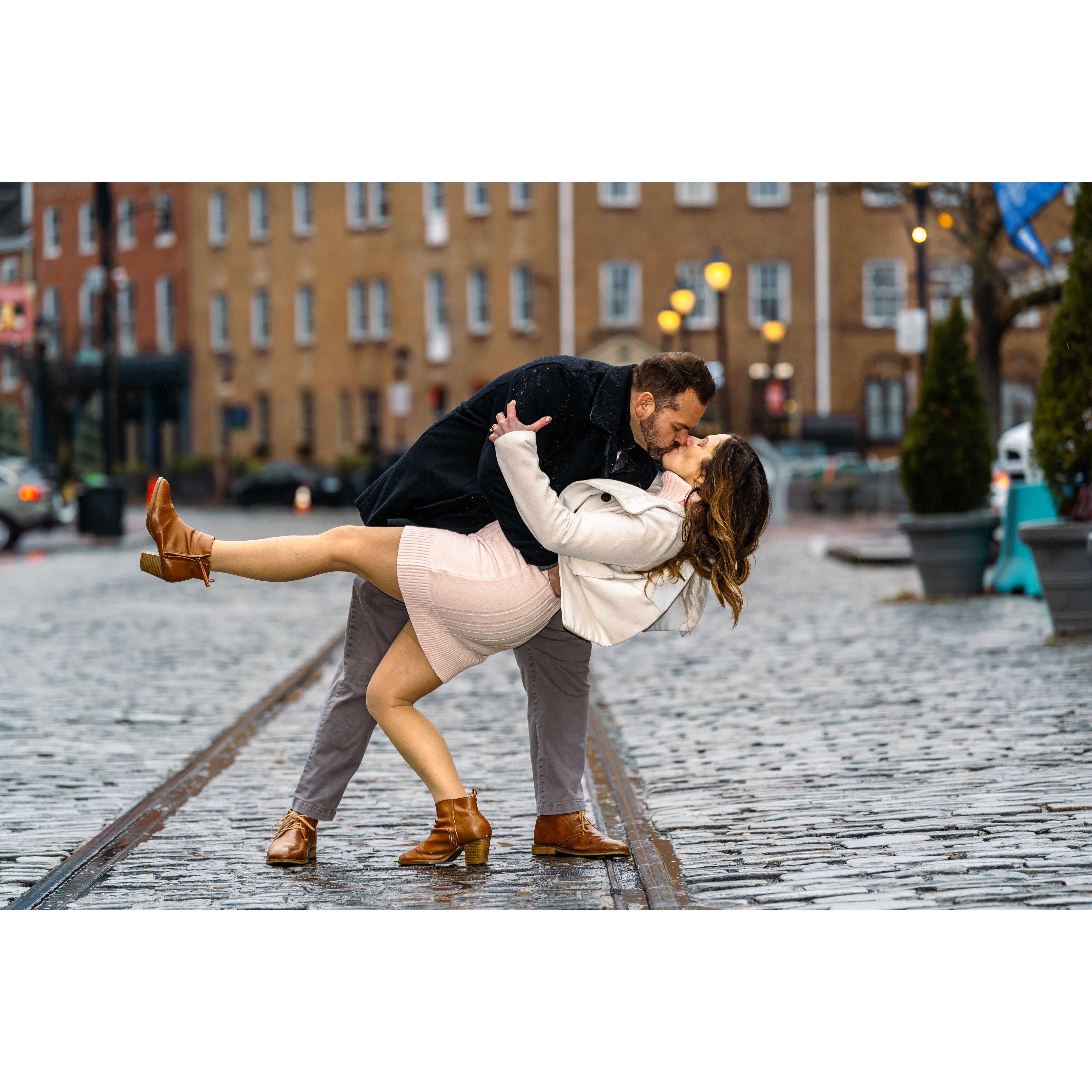 Engagement Photo Shoot in Fells Point. Gene lived in Fells Point when we first started dating, and we spent a lot of time there, especially during the pandemic. It felt only natural to take our photos in this special place.
