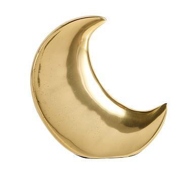 The Emily & Meritt Brass Moon Bookends, Set of 2