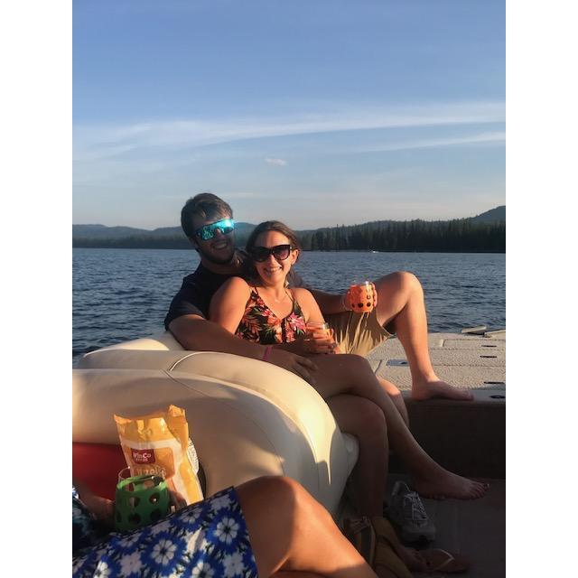 Relaxing on the lake with my love. No better place to be!