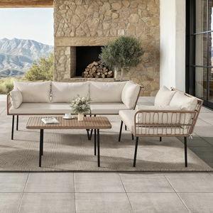 YITAHOME 4-Piece Wicker Patio Furniture Set - Beige