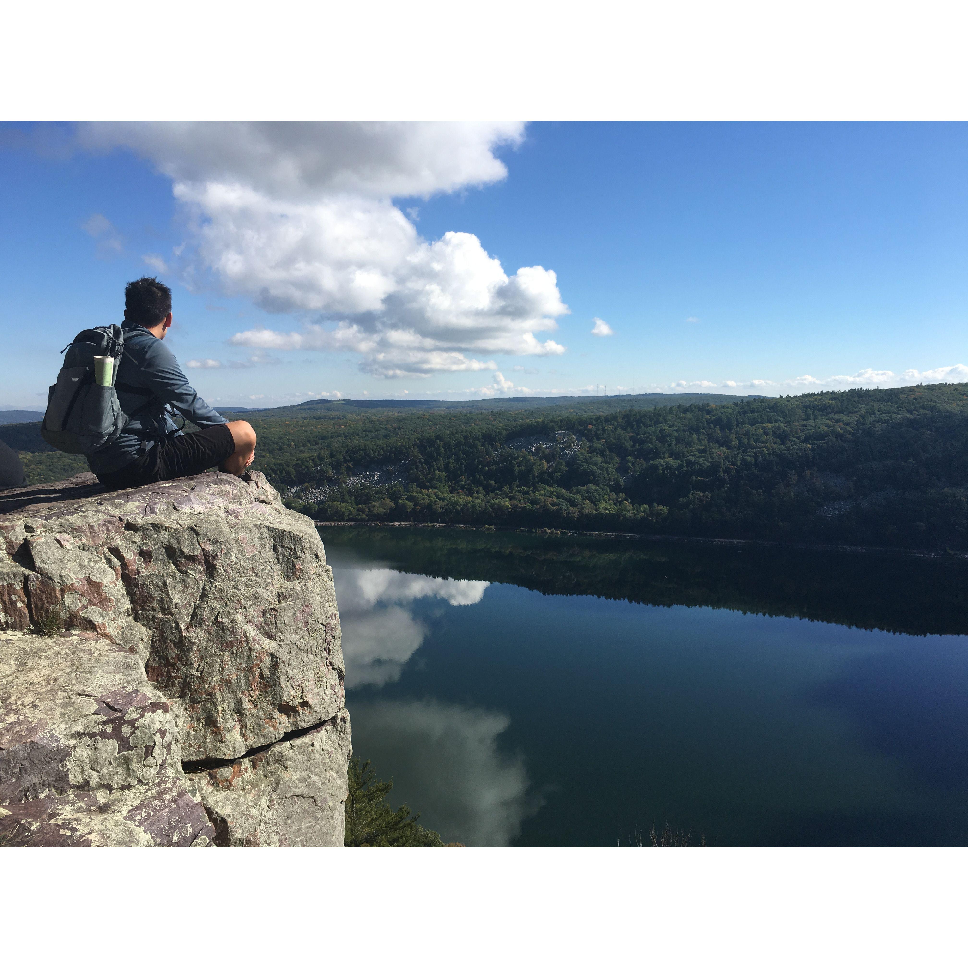 Kevin at Devil's Lake in Wisconsin.