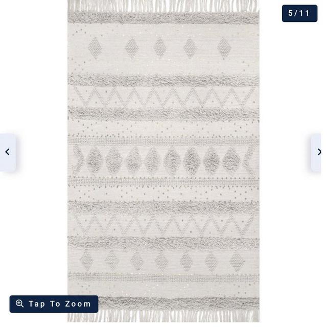 Stone Sequined Tribal Bands Area Rug
