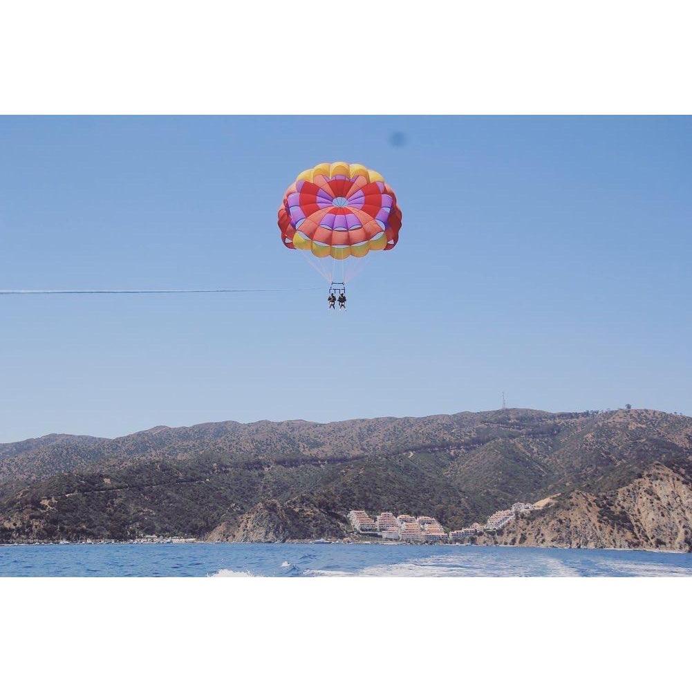 The day after Garrett Proposed we went Parasailing on Catalina Island