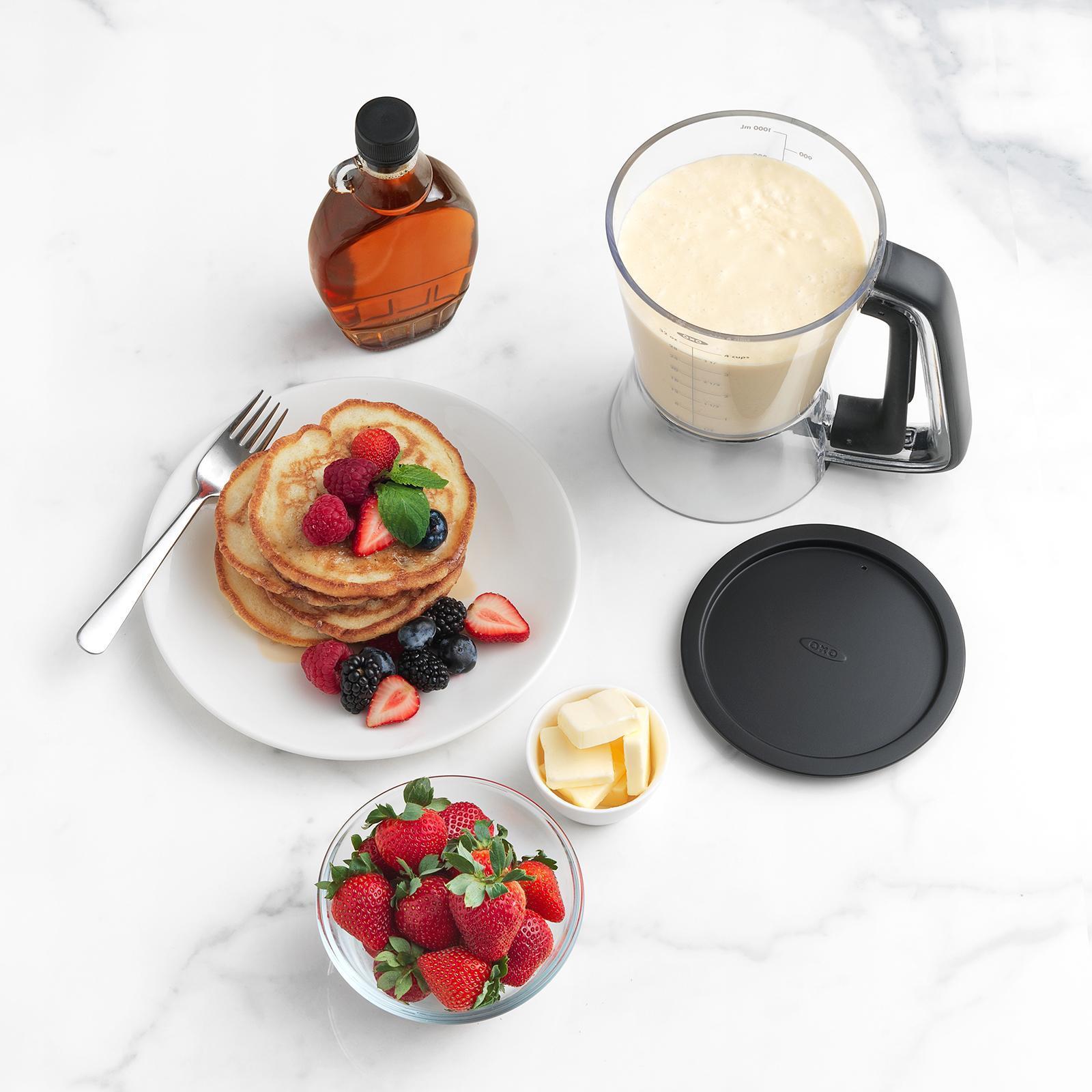 OXO Good Grips Pancake Batter Dispenser with No-Drip Valve, 3 Cups