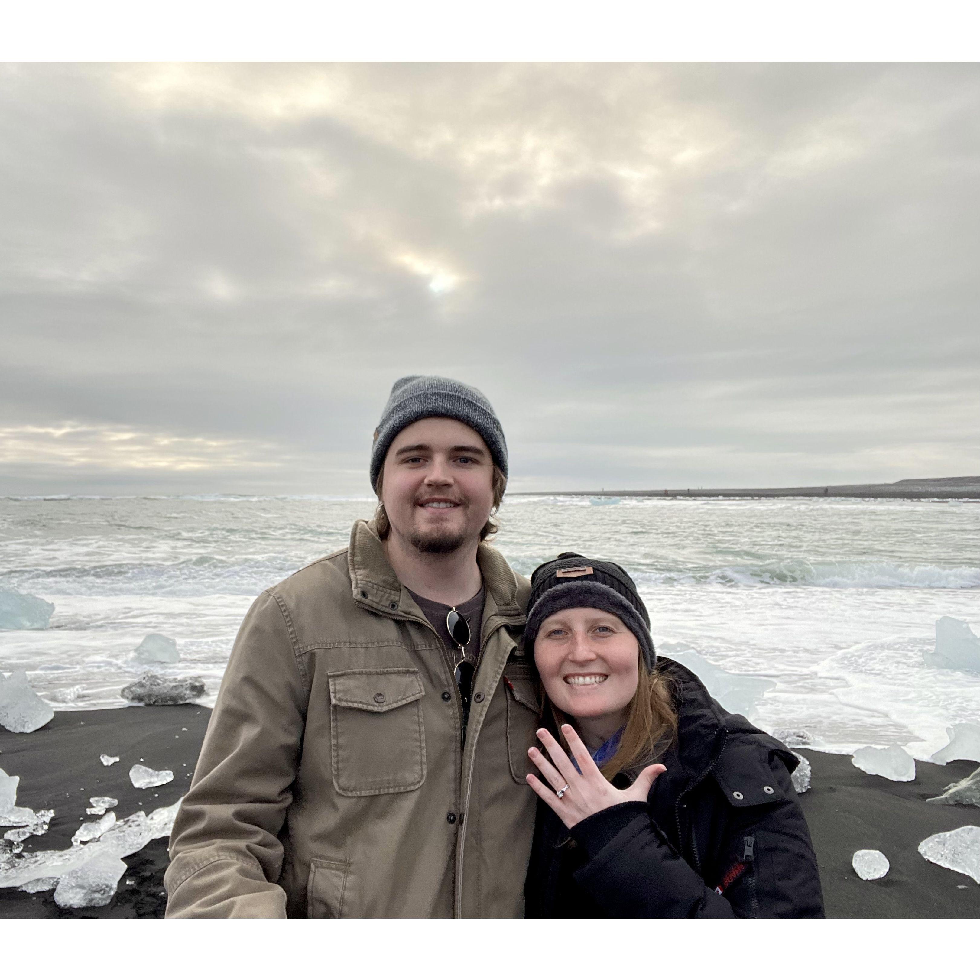 This is at Diamond Beach, a few days after Adam proposed.