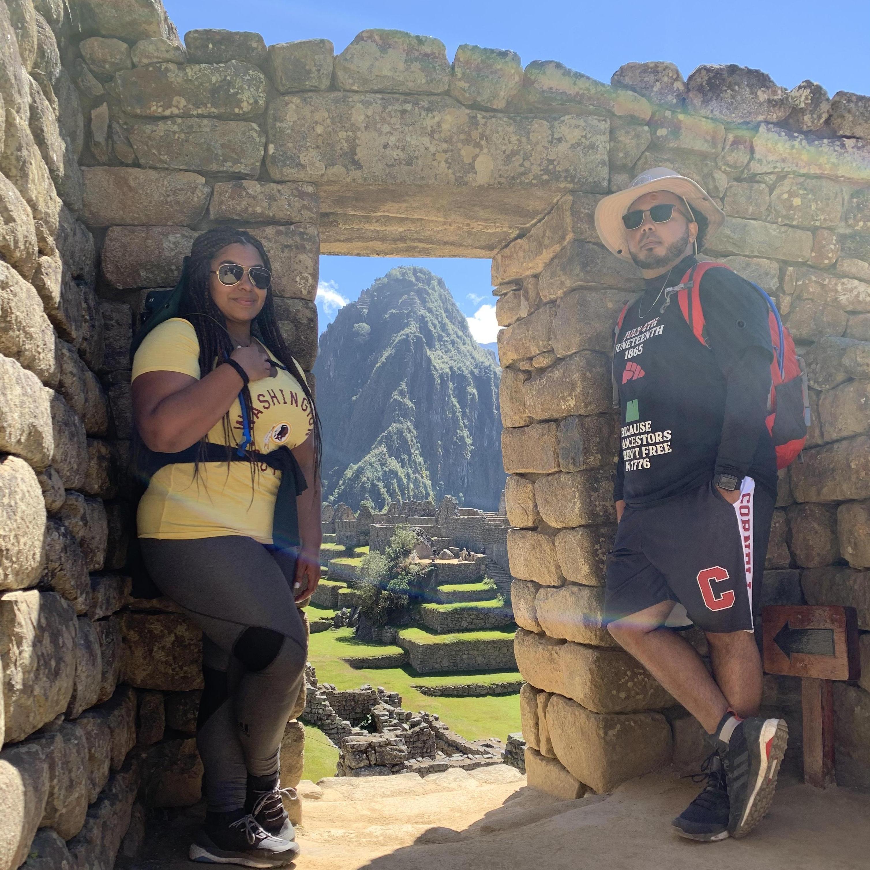 On our hike up to Machu Picchu.