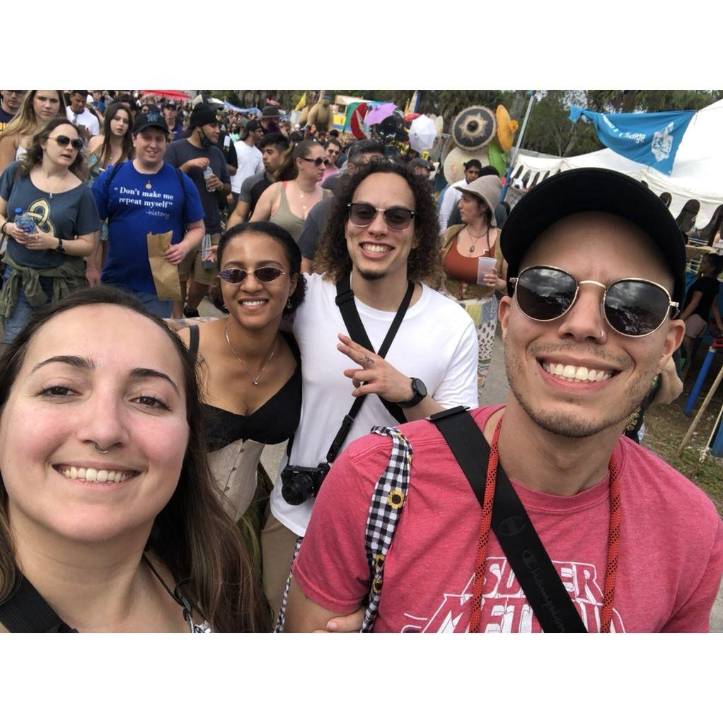 Our first Renaissance Festival together in February 2022, accompanied by Destiny and Xavier!