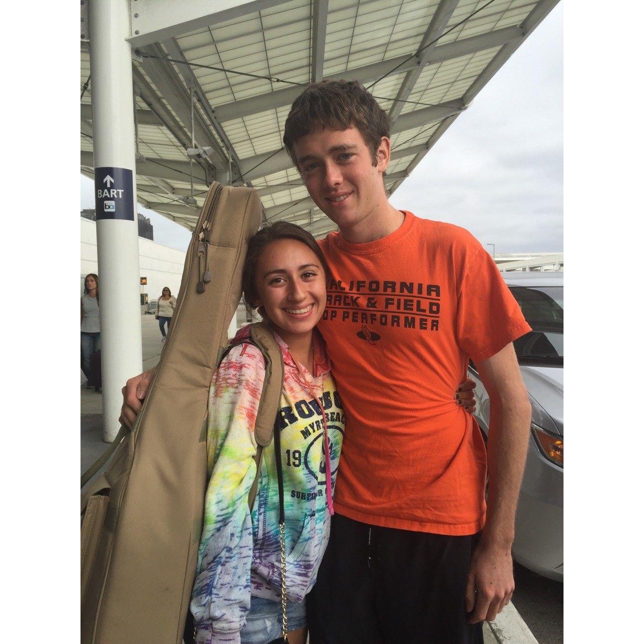 2015 - Travis dropping me off at the airport! I was leaving for my first year of college in Nashville. We were both so nervous and sad about being long-distance!