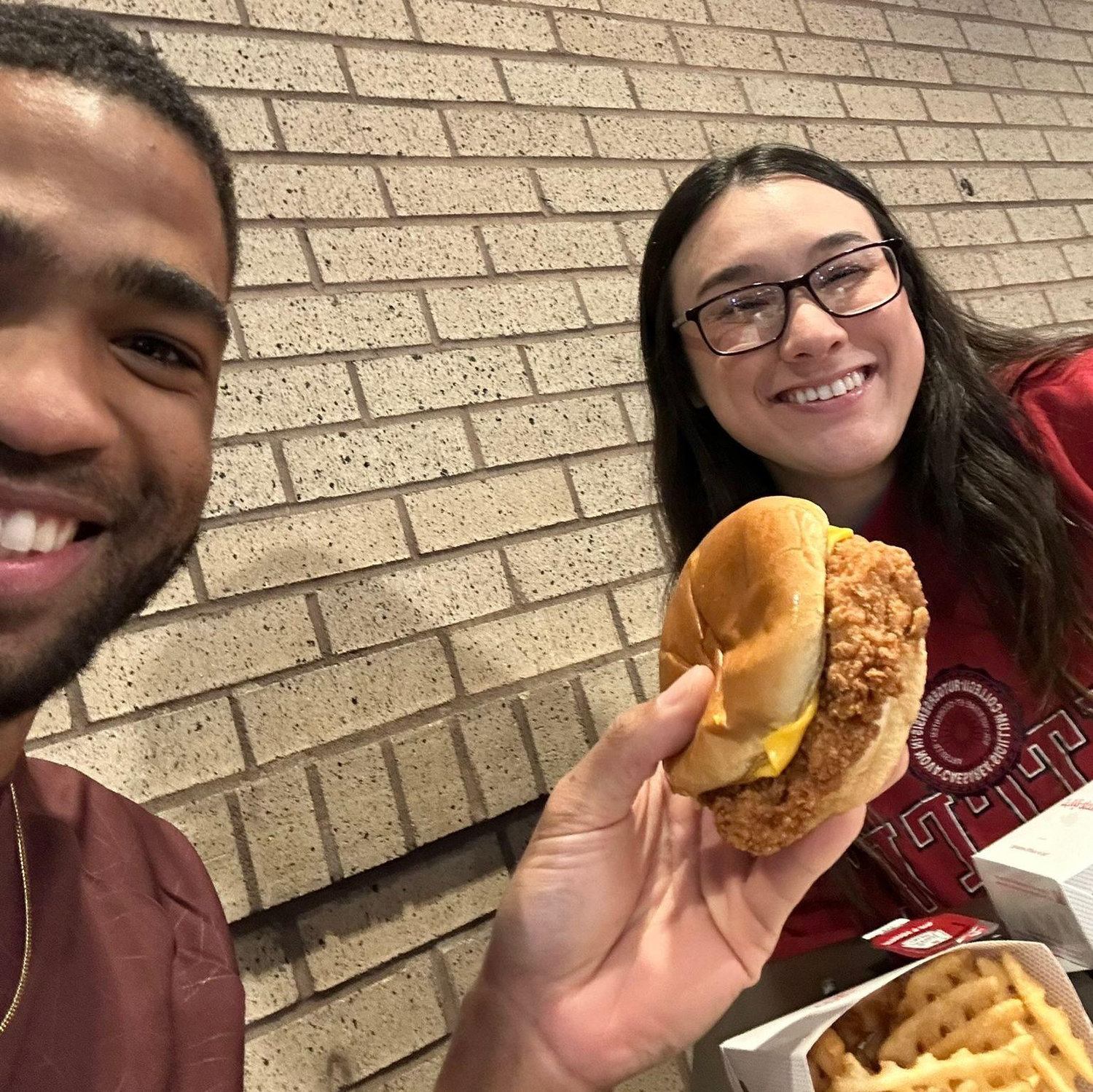 Sam's first Chick-fil-A experience
