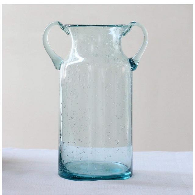 Noah Decoration Hand-Blown and Handmade Double Ear Vase Large