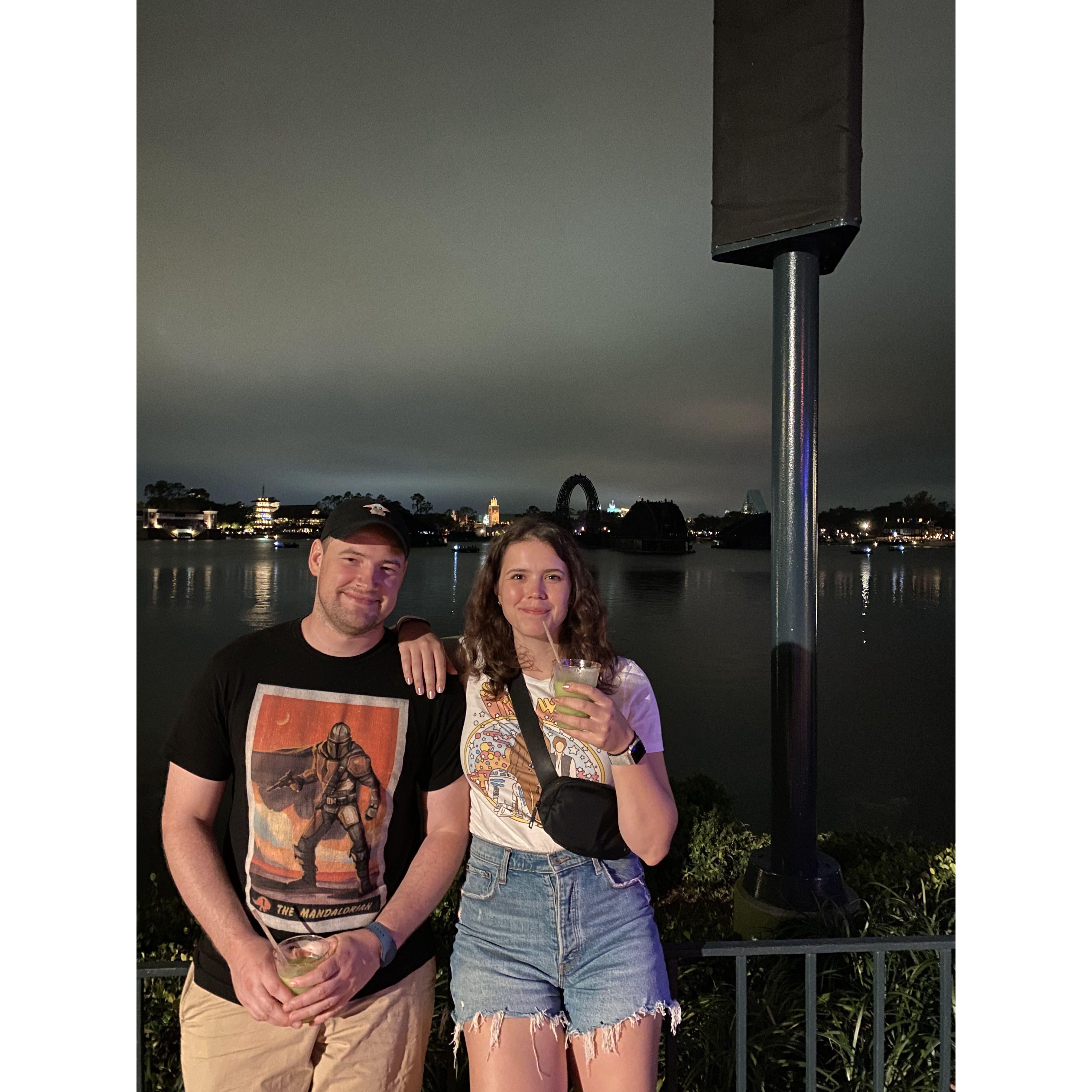 Hard-earned margaritas after one of Haley's meticulously planned (and successful) Disney days