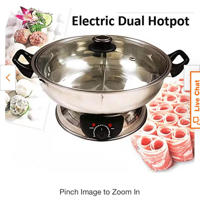 Stainless steel electric dual shabu shabu hot pot