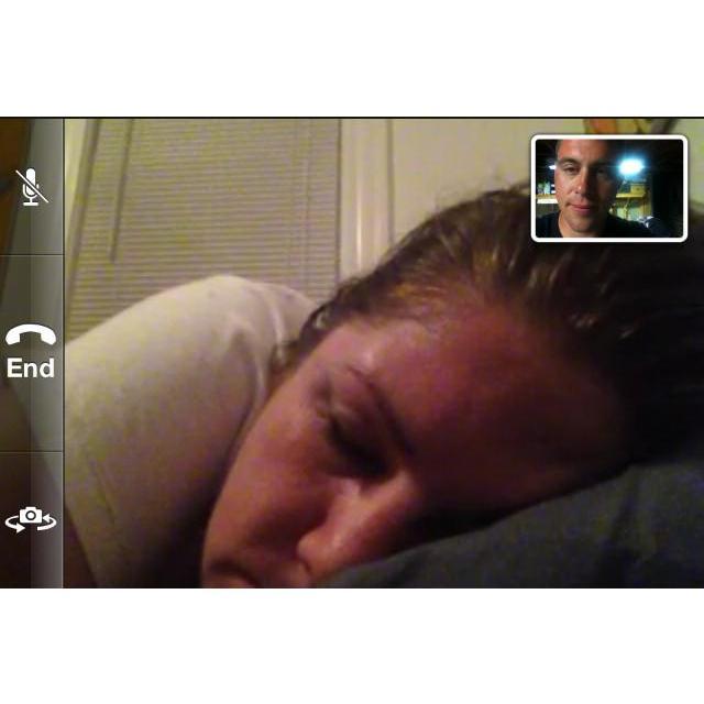 The night before Jeff left for AT training for 2 weeks. Tried to stay up as long as I could but this was the result