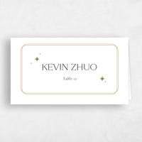 White Wedding Place Card - Jelani