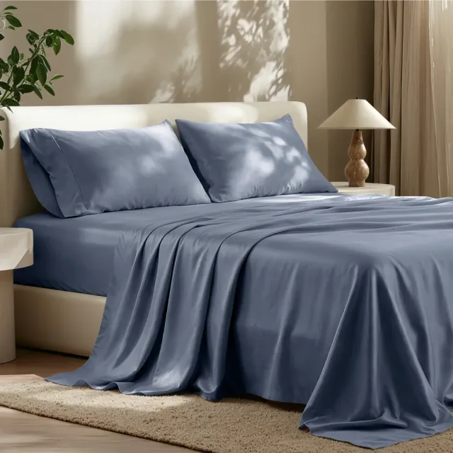 Lightweight TENCEL Lyocell Sheet Set by Bare Home - Full, Indigo