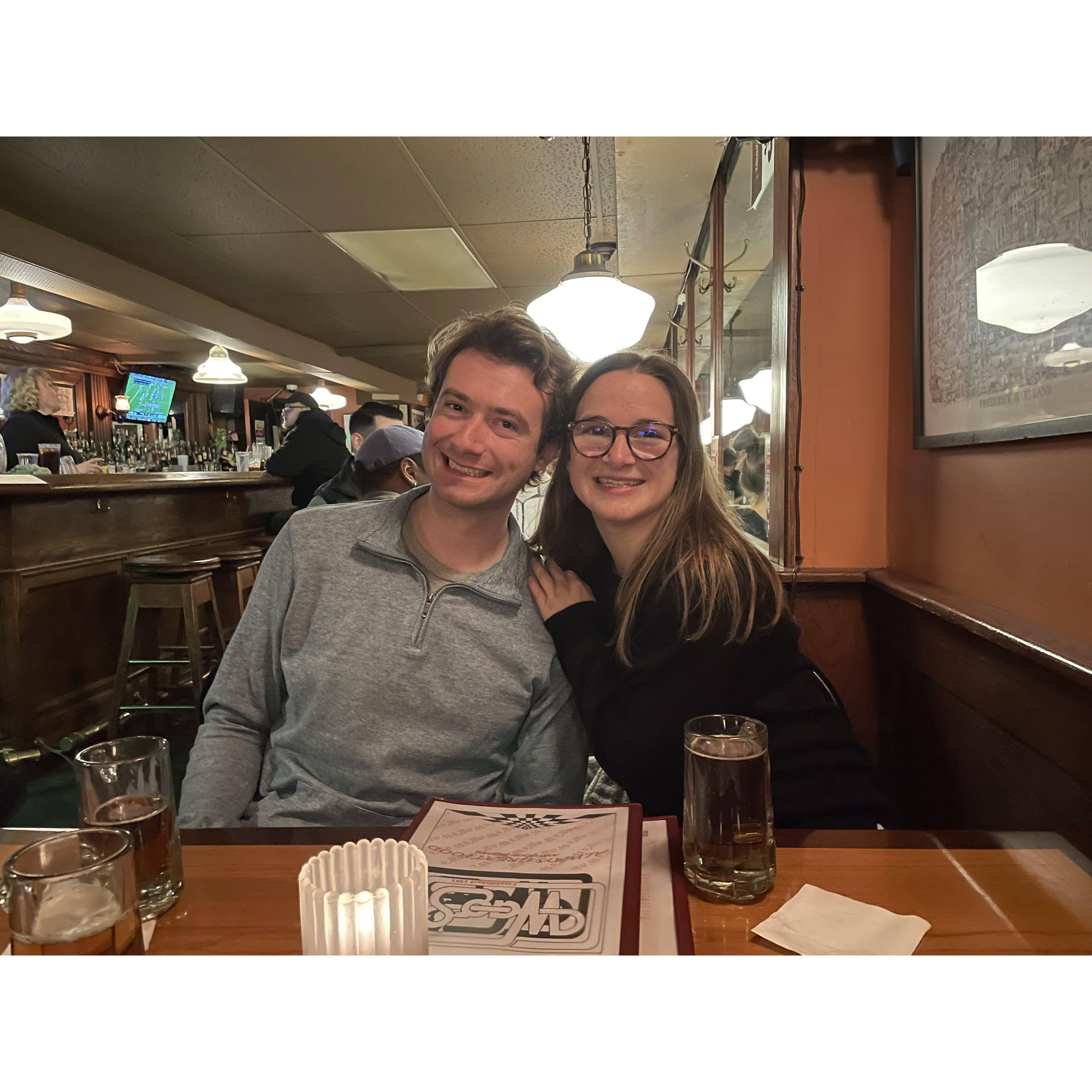 At our favorite dive bar