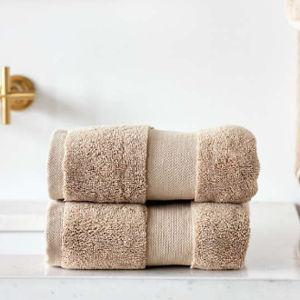 Organic Turkish Cotton Taupe Bath Towel + Reviews | Crate & Barrel