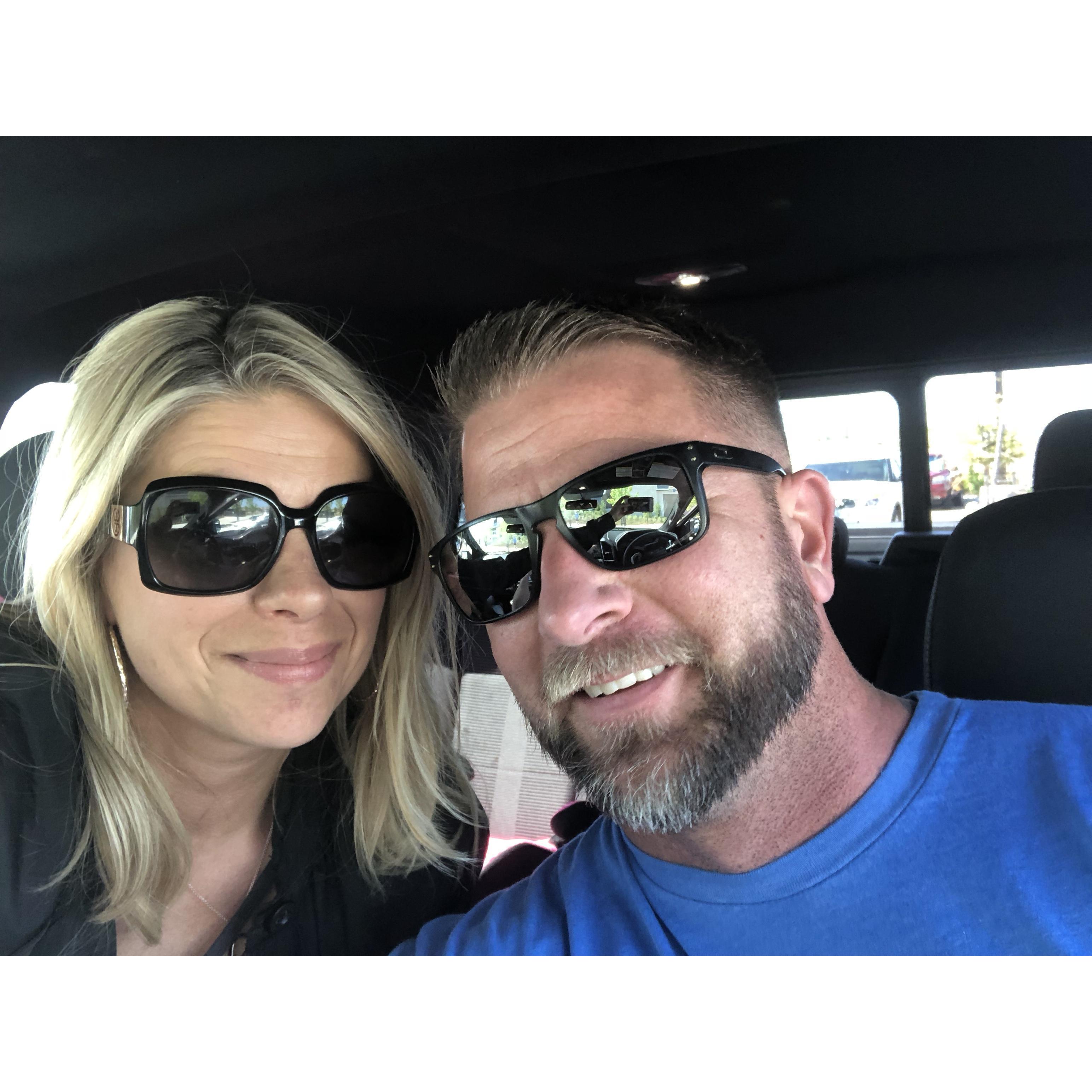 Day date sneaking away from our kids - afternoon golf and making out in the car mostly. 🥰 👄 I won’t post the other pictures we took... 😜