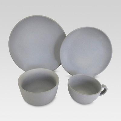 Ceramic 16pc Dinnerware Set Gray - Threshold™