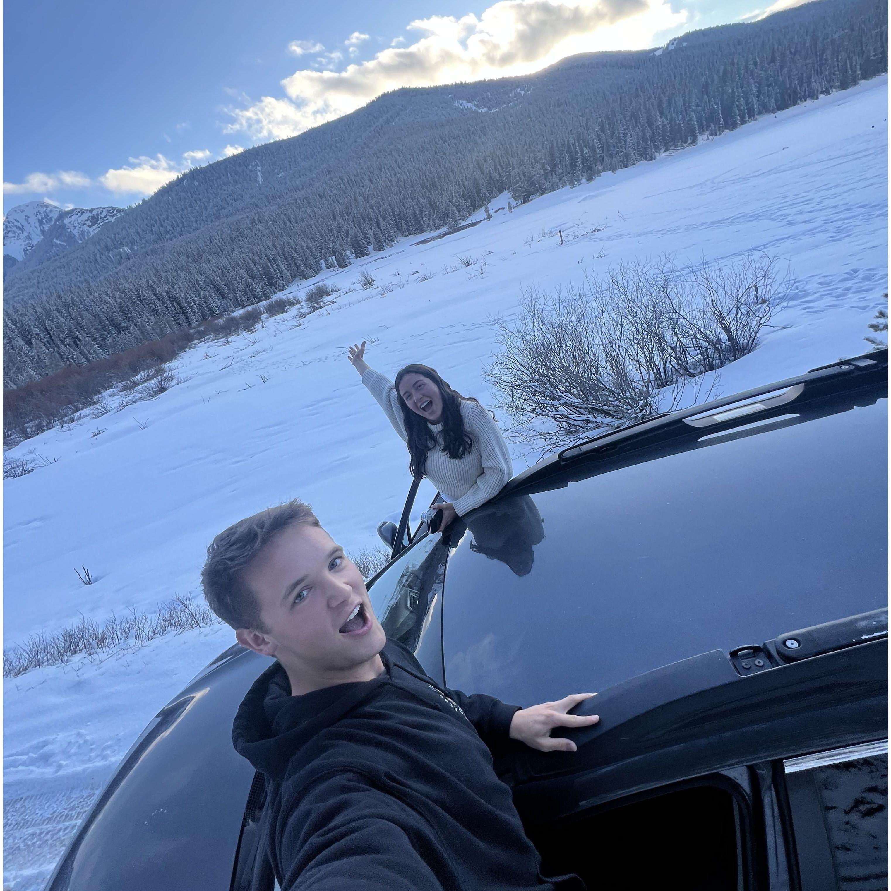 Our first date at Hyalite Lake - 3.24.24