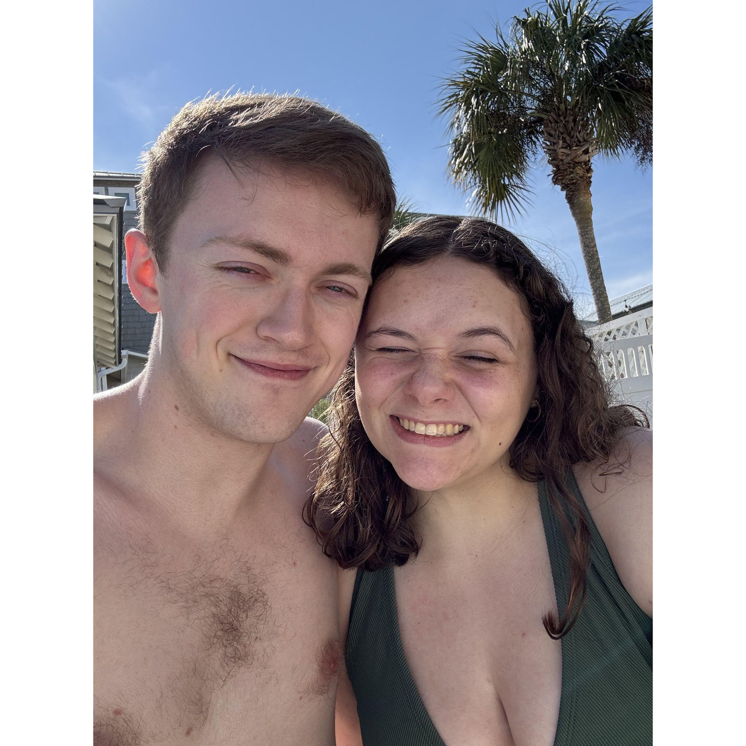 Cheesing by the pool.