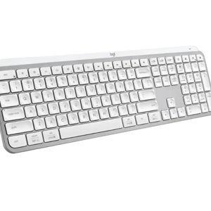 Logitech - MX Keys S Universal Full-size Wireless Scissor Keyboard for PC and Mac with Backlit keys - Pale Gray
