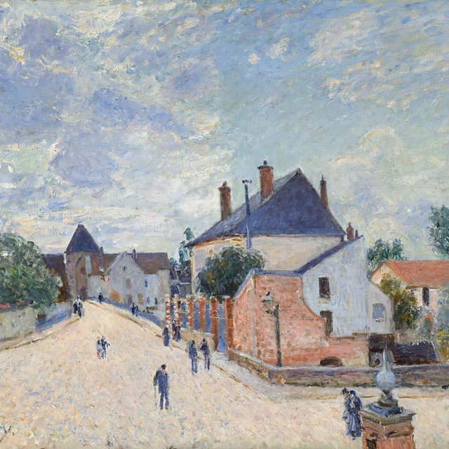 Street in Moret | Vintage Fine Art Print | Multiple Sizes | Historic Village Landscape | French Impressionism