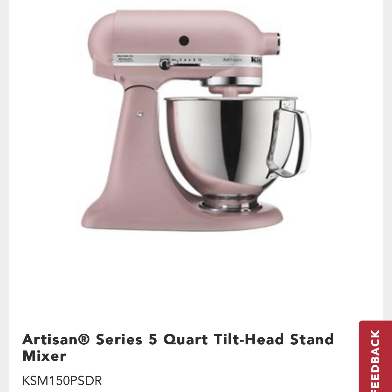 Artisan® Series 5 Quart Tilt-Head Stand Mixer in Matte Dried Rose