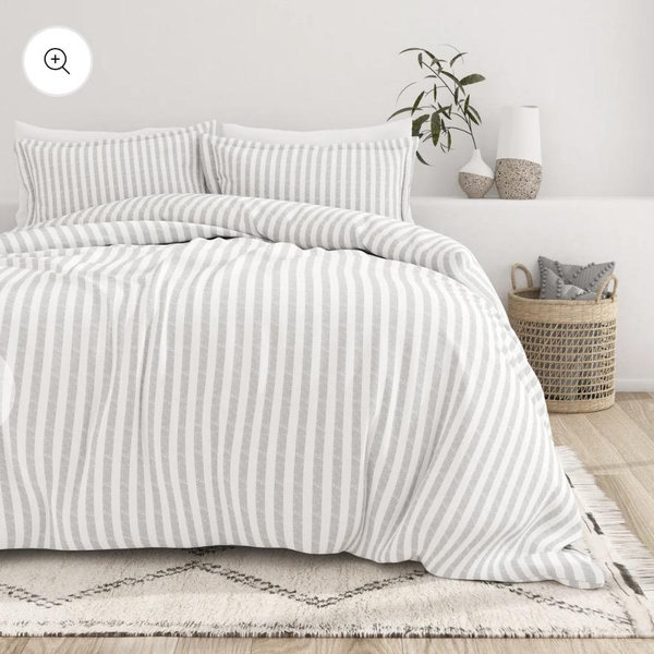 Rugged Stripes Patterned 3-Piece Duvet Cover Set - Linens and Hutch