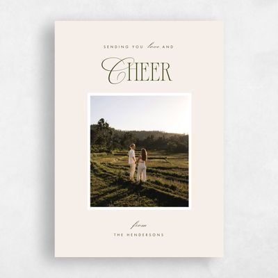 Beige Standard Holiday Card - Giles