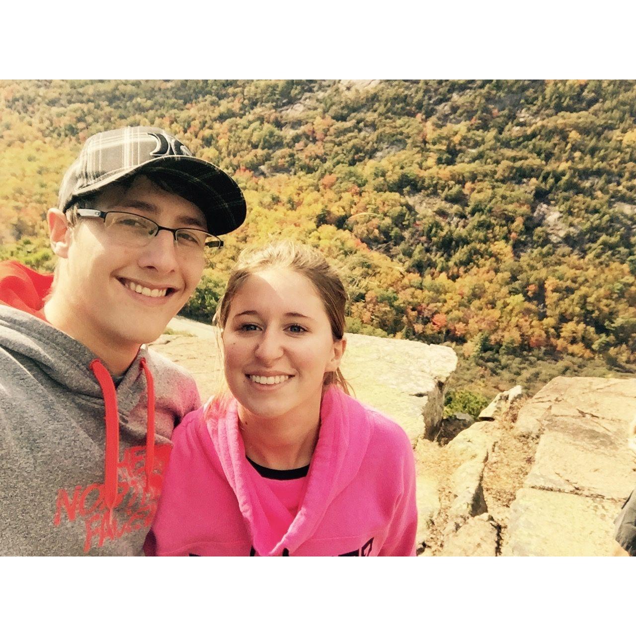 My parents surprised me by bringing Ty to visit me at UMaine, this is us after a hike