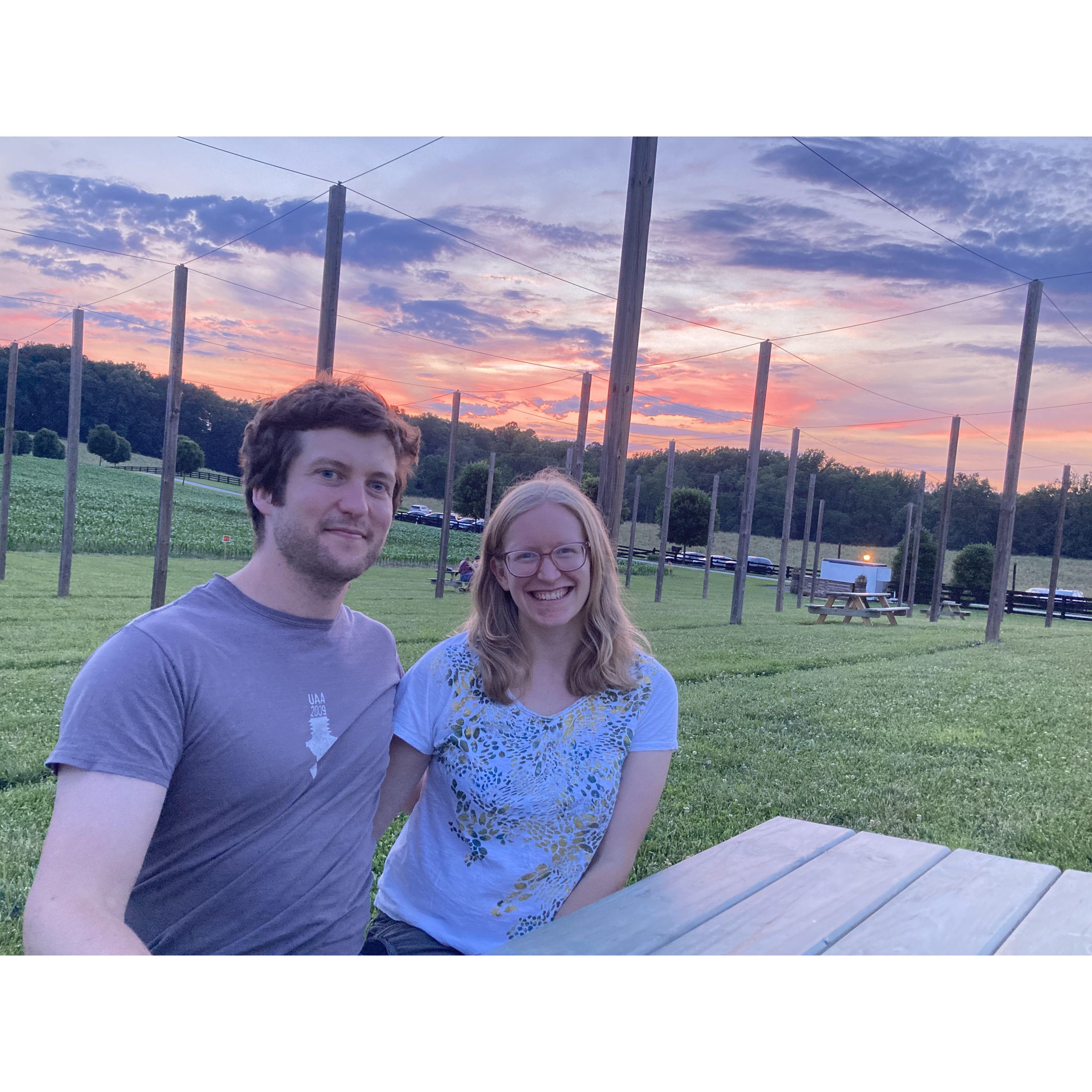 Hanging out at a brewery in Maryland