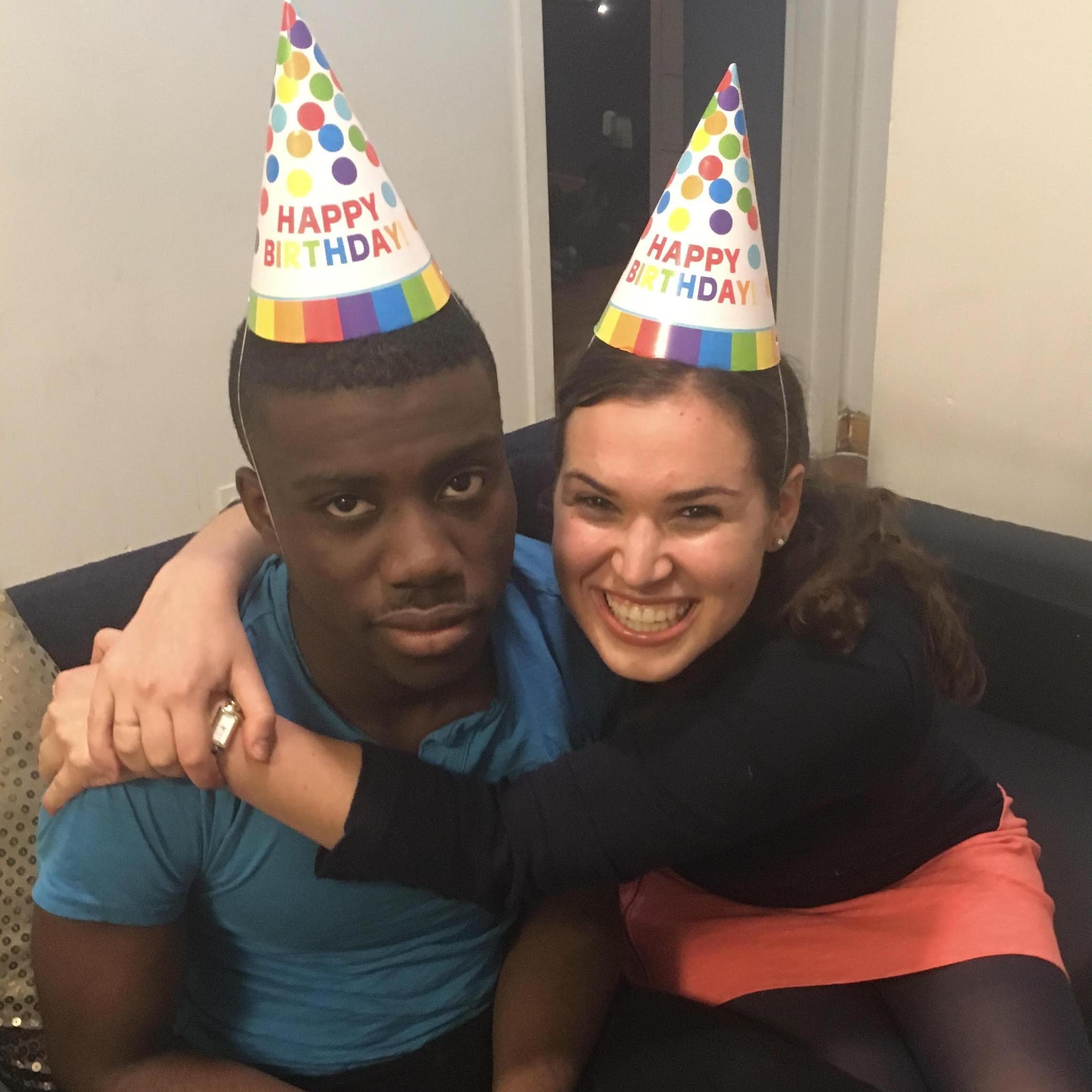 Ahead of our joint birthday party, November 2016. Axel was not that excited about it but ended up enjoying it.