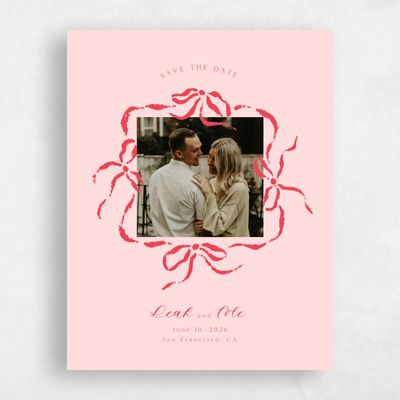 Light Pink Wedding Save the Date - Quinn Photo