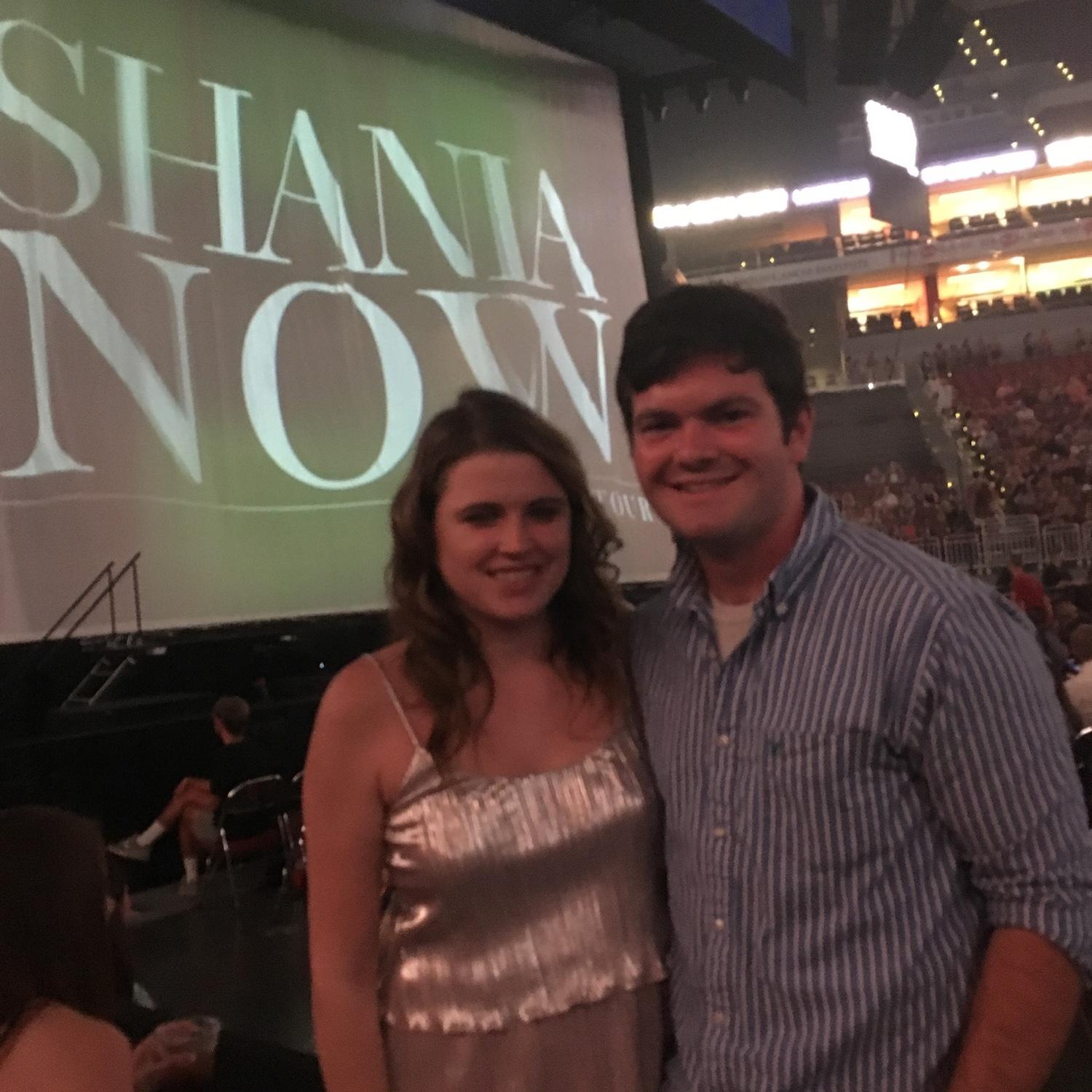 One of many concerts together, Shania Twain