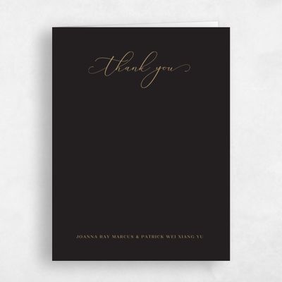 Darkest Brown Wedding Thank You - Colbie Type