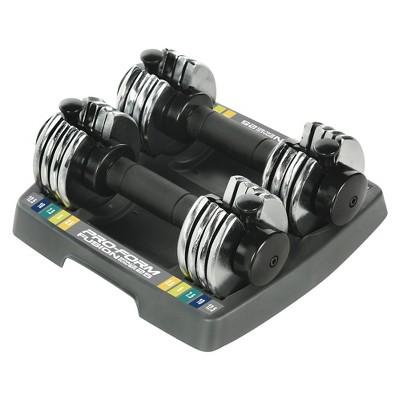 ProForm Adjustable Pair Weights – Black/Silver (12.5lb)