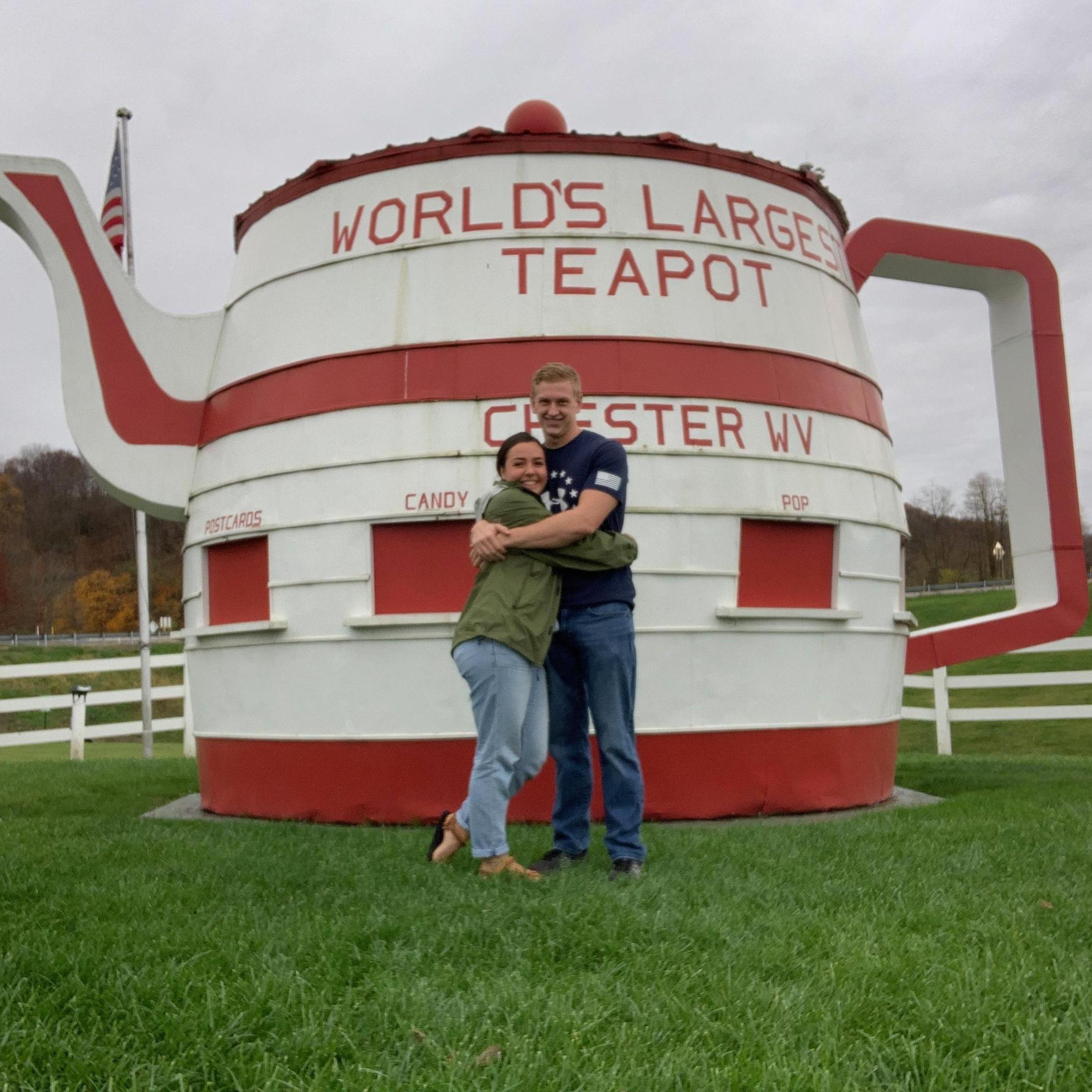 Our 2nd date! We visited the World's Largest Teapot in West Virginia!
