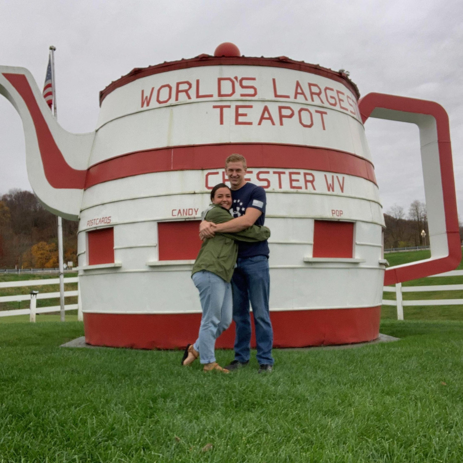 Our 2nd date! We visited the World's Largest Teapot in West Virginia!