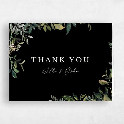 Black Wedding Thank You - Buxton Classic