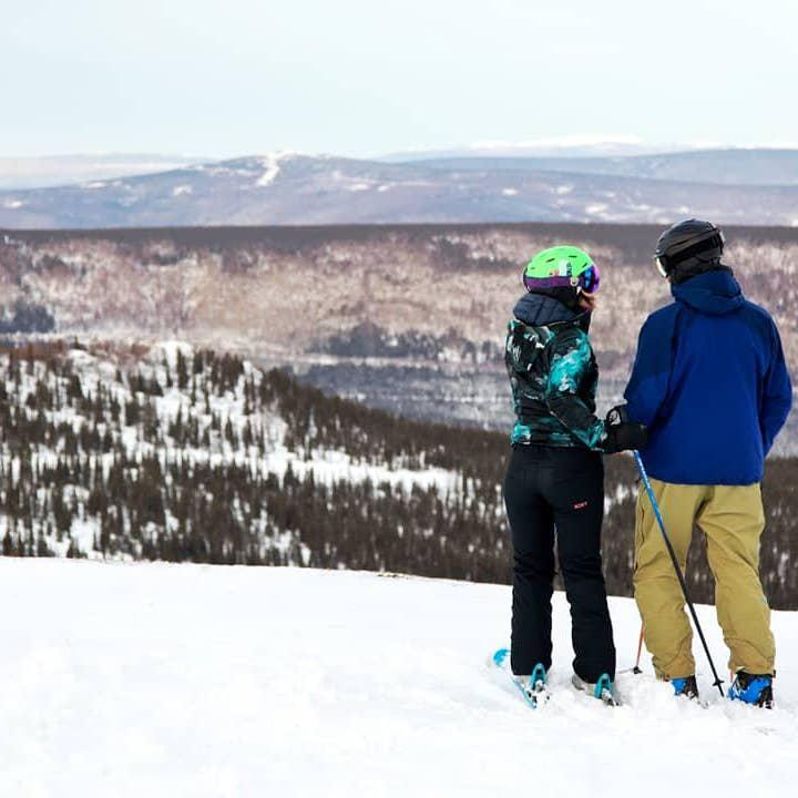 This is one of our favorite places to go skiing together. We started going skiing together in 2018 and still frequently come out to hike with the dogs in the summer and fall as well as ski in the winter.