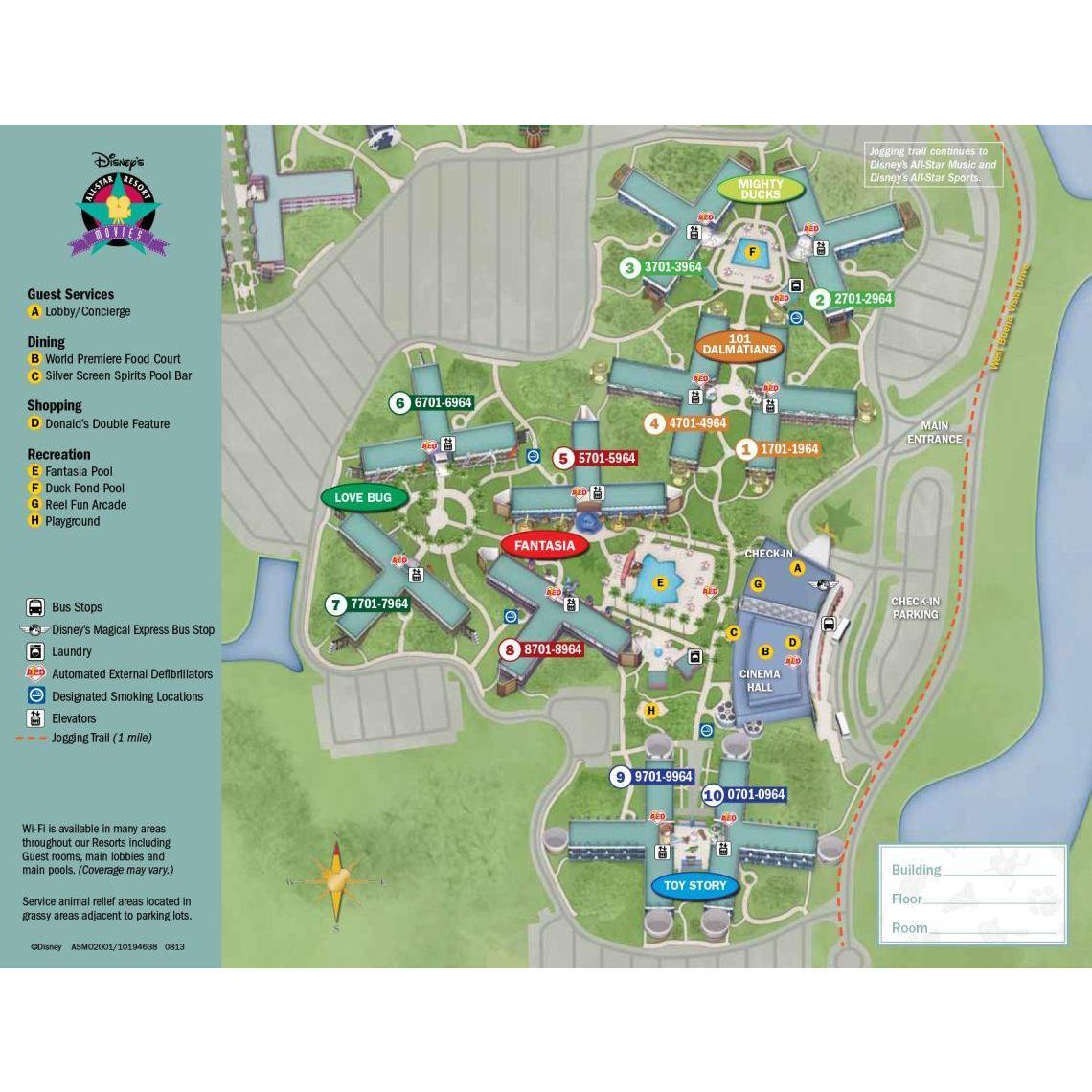 Disney's All Star Movies Resort Map