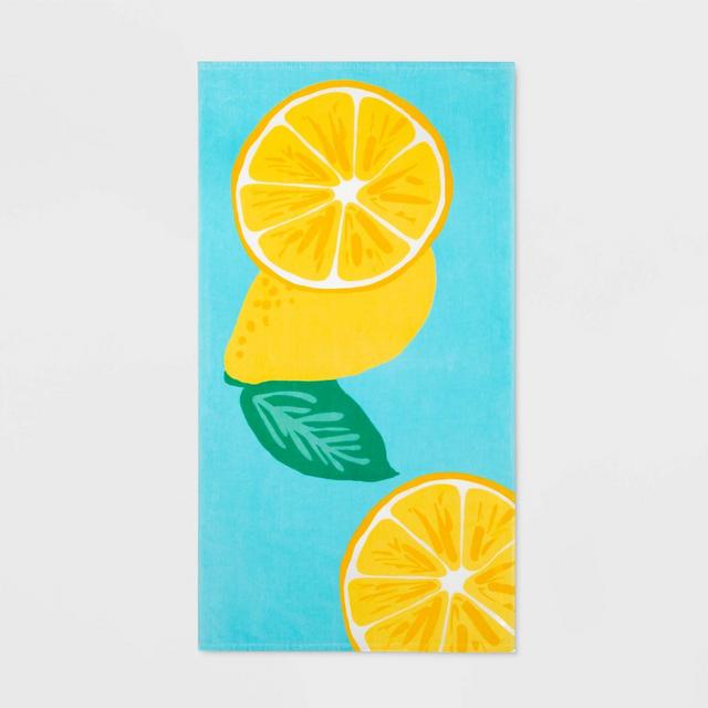 Lemon Placed Beach Towel - Sun Squad™