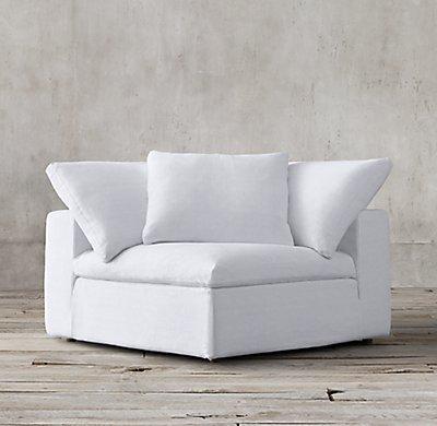 Cloud Modular Fabric Corner Chair Restoration Hardware Side B