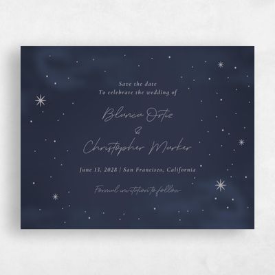 Navy, Blue Wedding Save the Date - Splendor Landscape