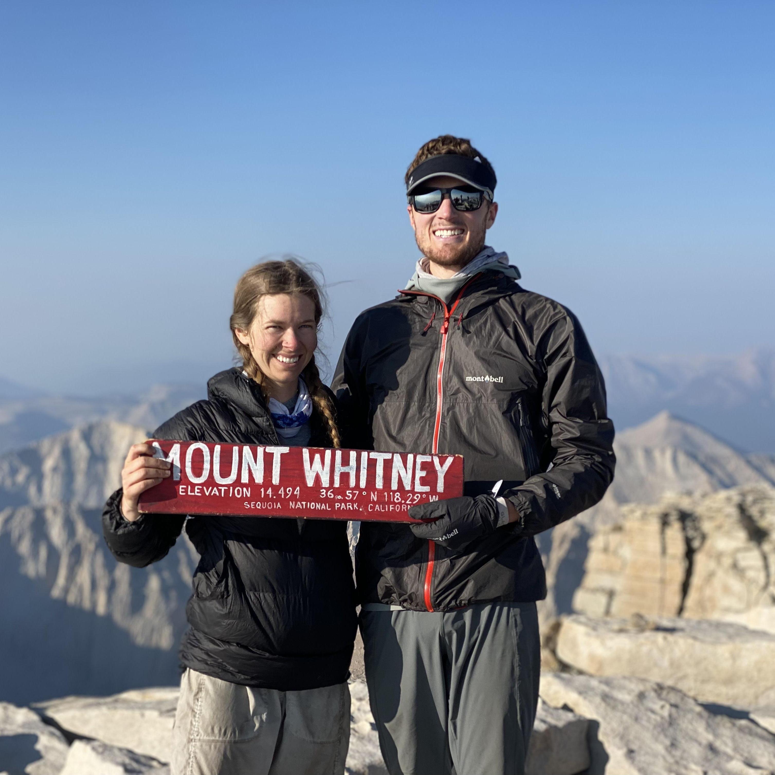 Summiting Mount Whitney.